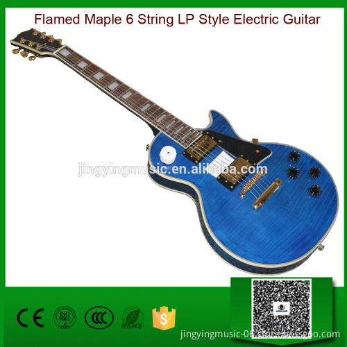 Flamed Maple 6 String LP Style Electric Guitar